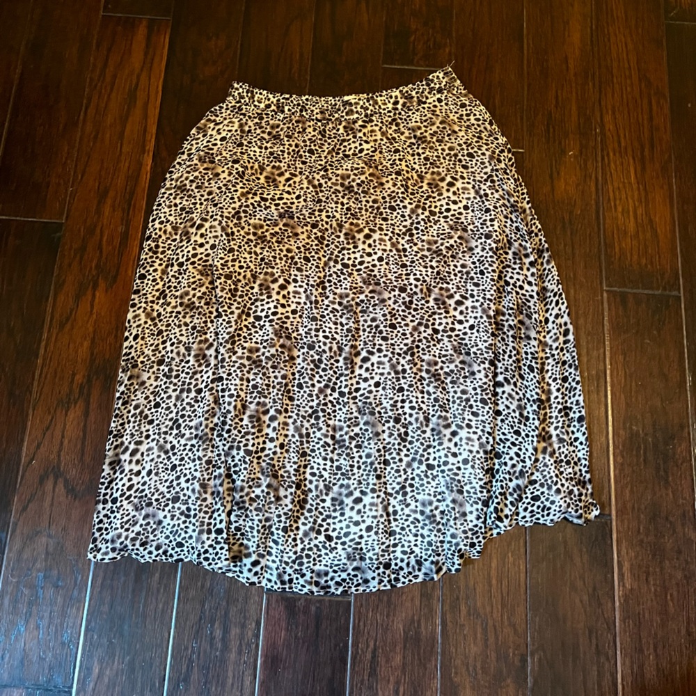 A New Day Target Animal Print Midi Pleaded Skirt